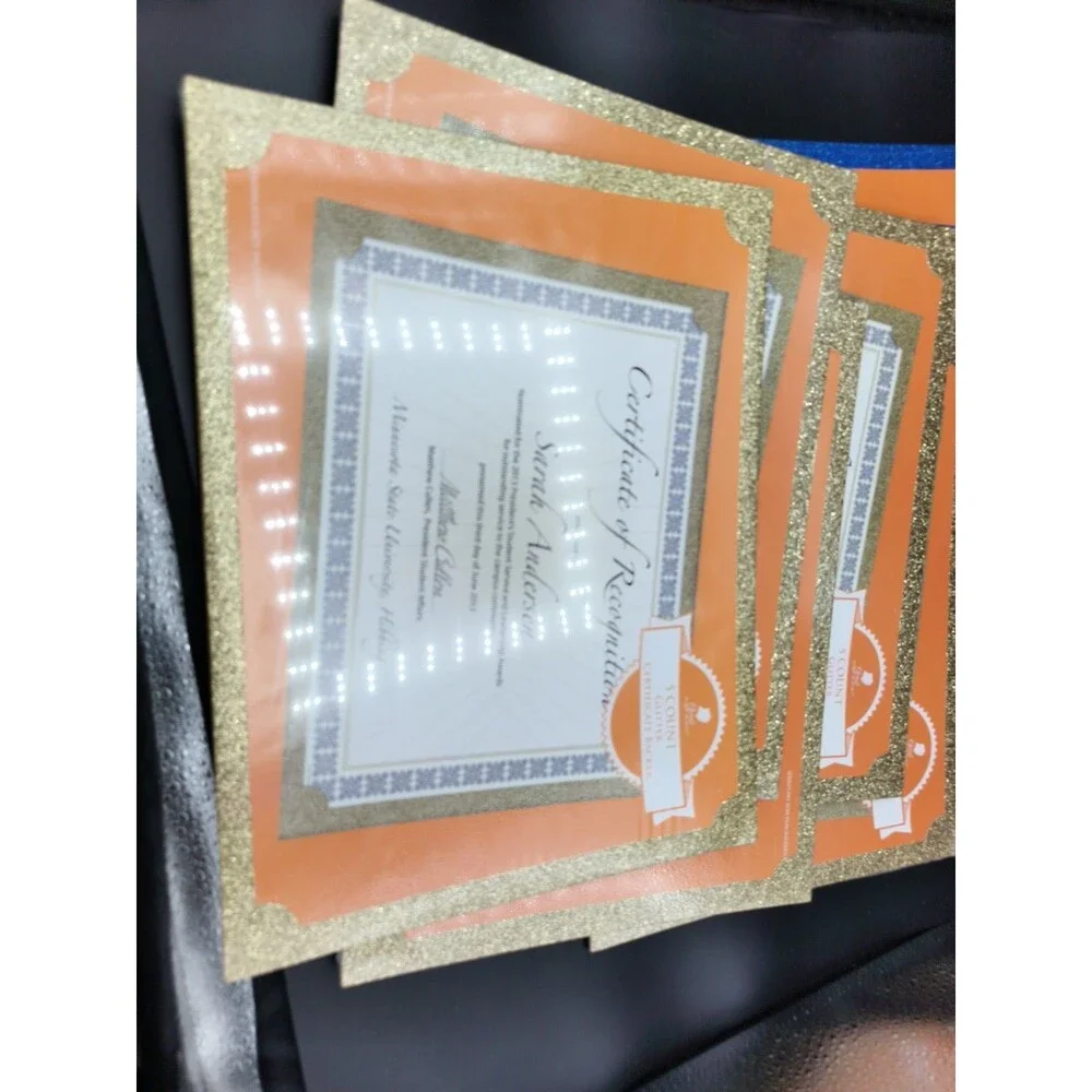 Great Papers! Glitter Certificate Backers, 12